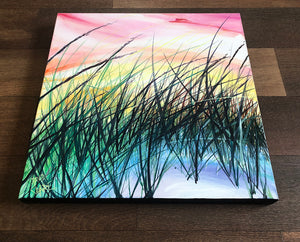 Beach Grass In The Sunset