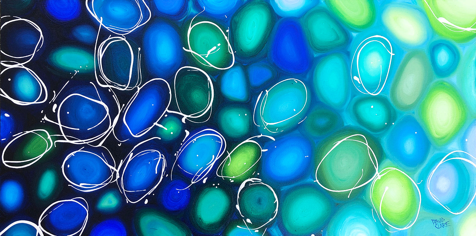 Blue Green Pebbles