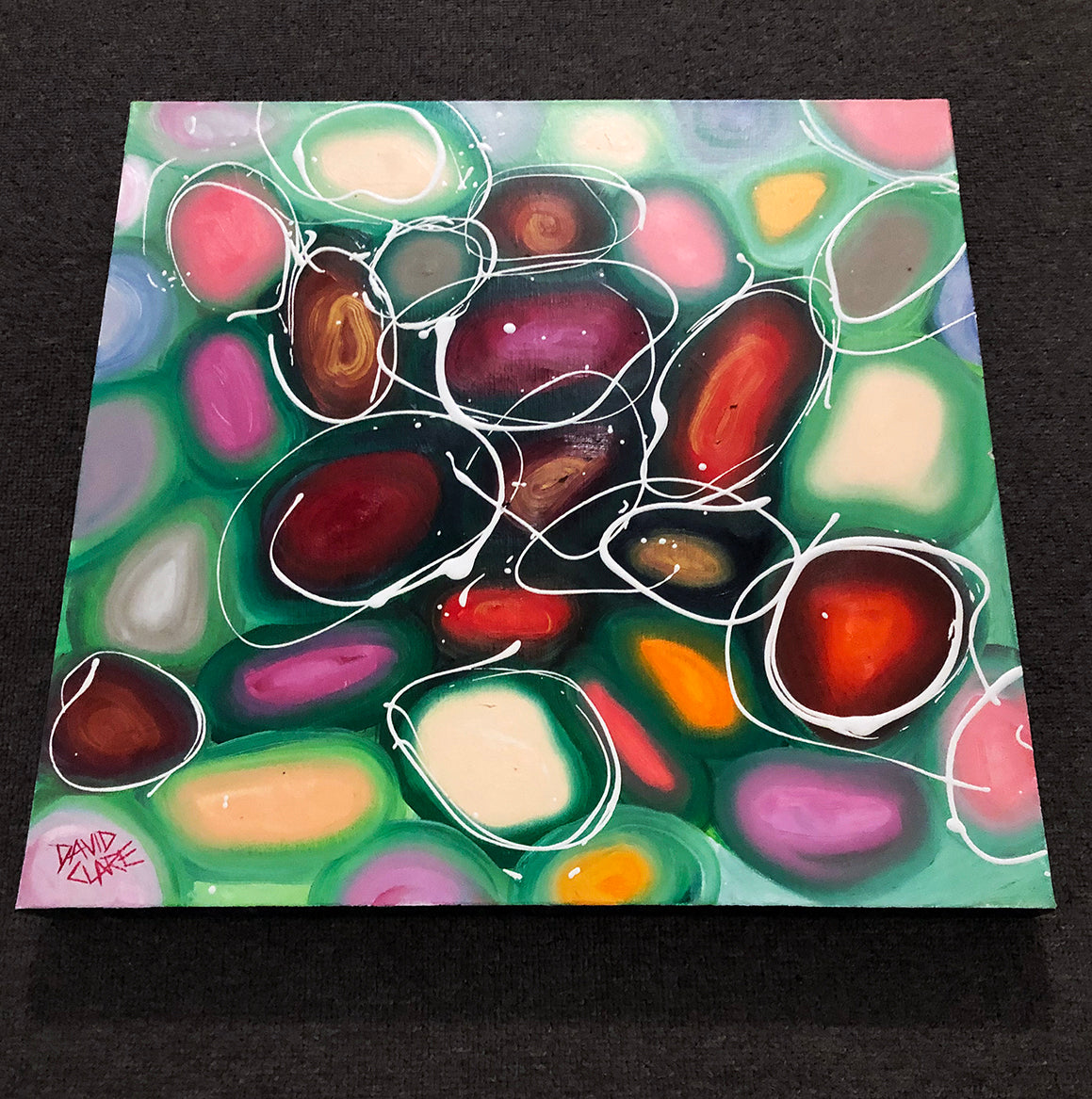 Bright Red And Green Pebbles