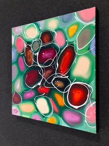 Bright Red And Green Pebbles
