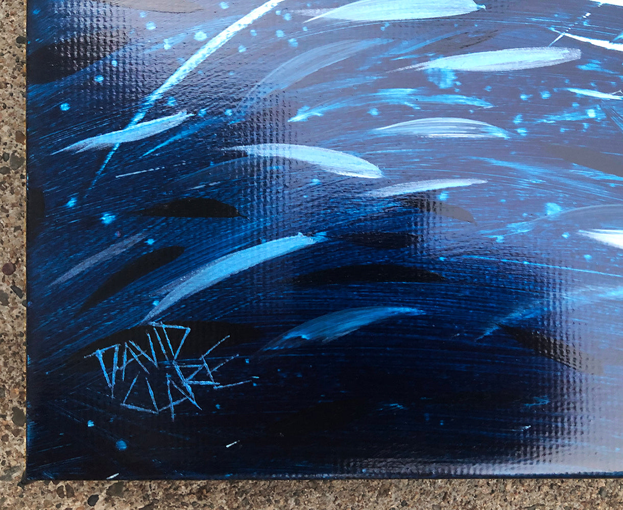 Fish Wave In Dark Blue