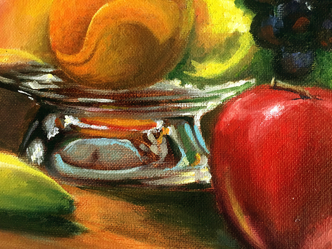Fruit In A Glass Bowl