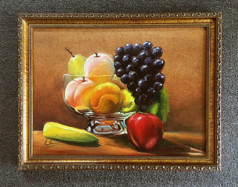 Fruit In A Glass Bowl