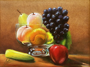 Fruit In A Glass Bowl