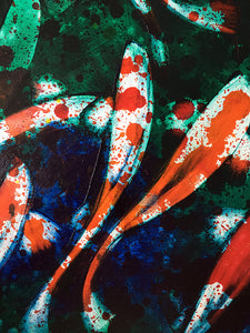 Koi Swimming Upstream