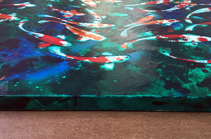Koi Swimming Upstream