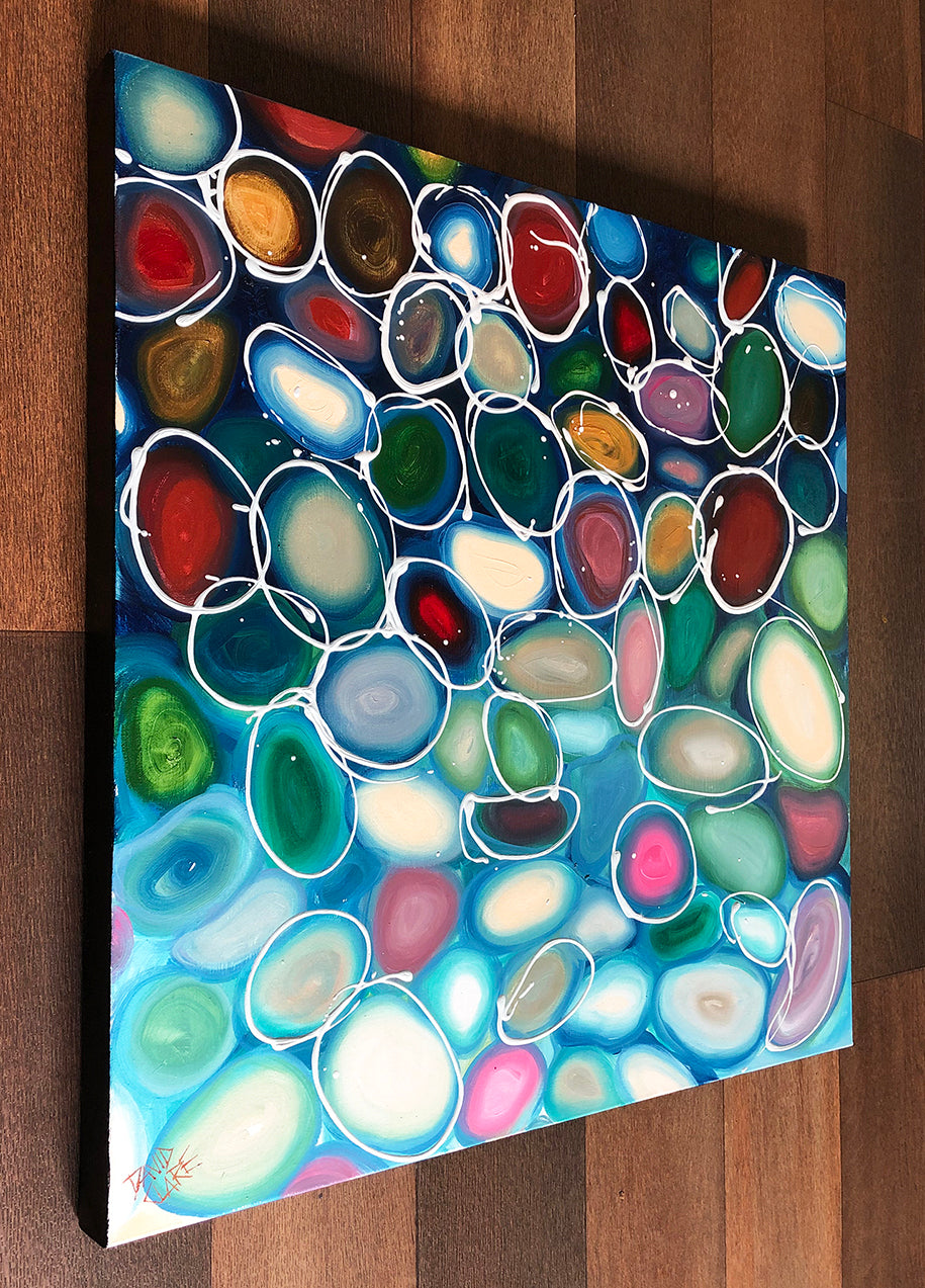 Pebbles In Brown And Green