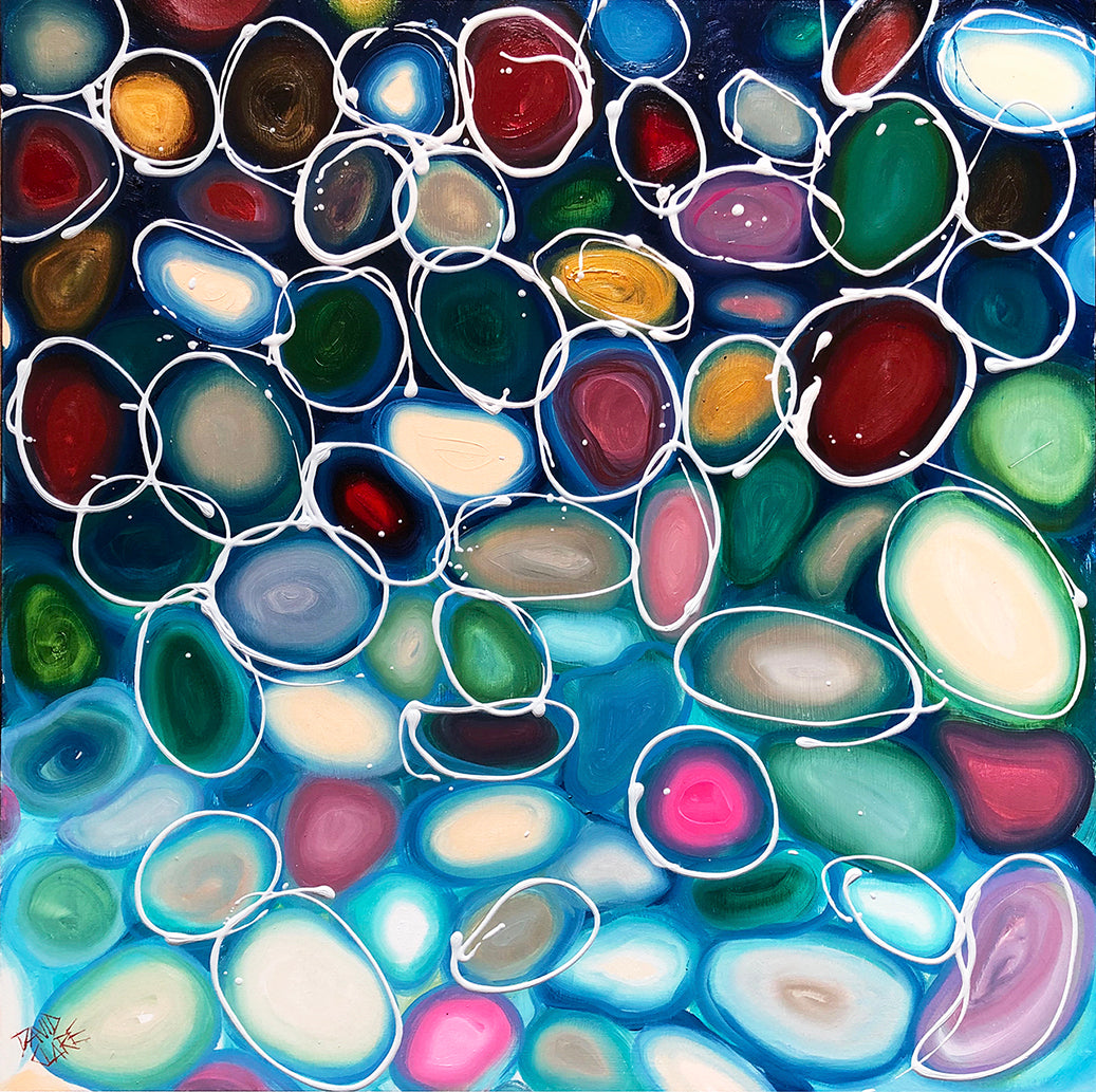 Pebbles In Brown And Green
