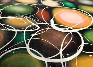 Green Yellow & Pink Pebbles