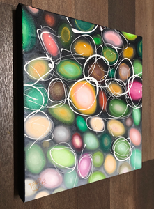 Green Yellow & Pink Pebbles