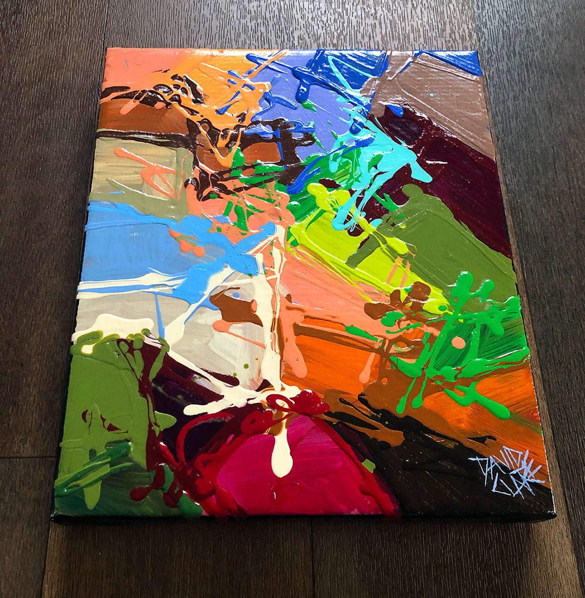 Small Abstract Painting In Acrylic