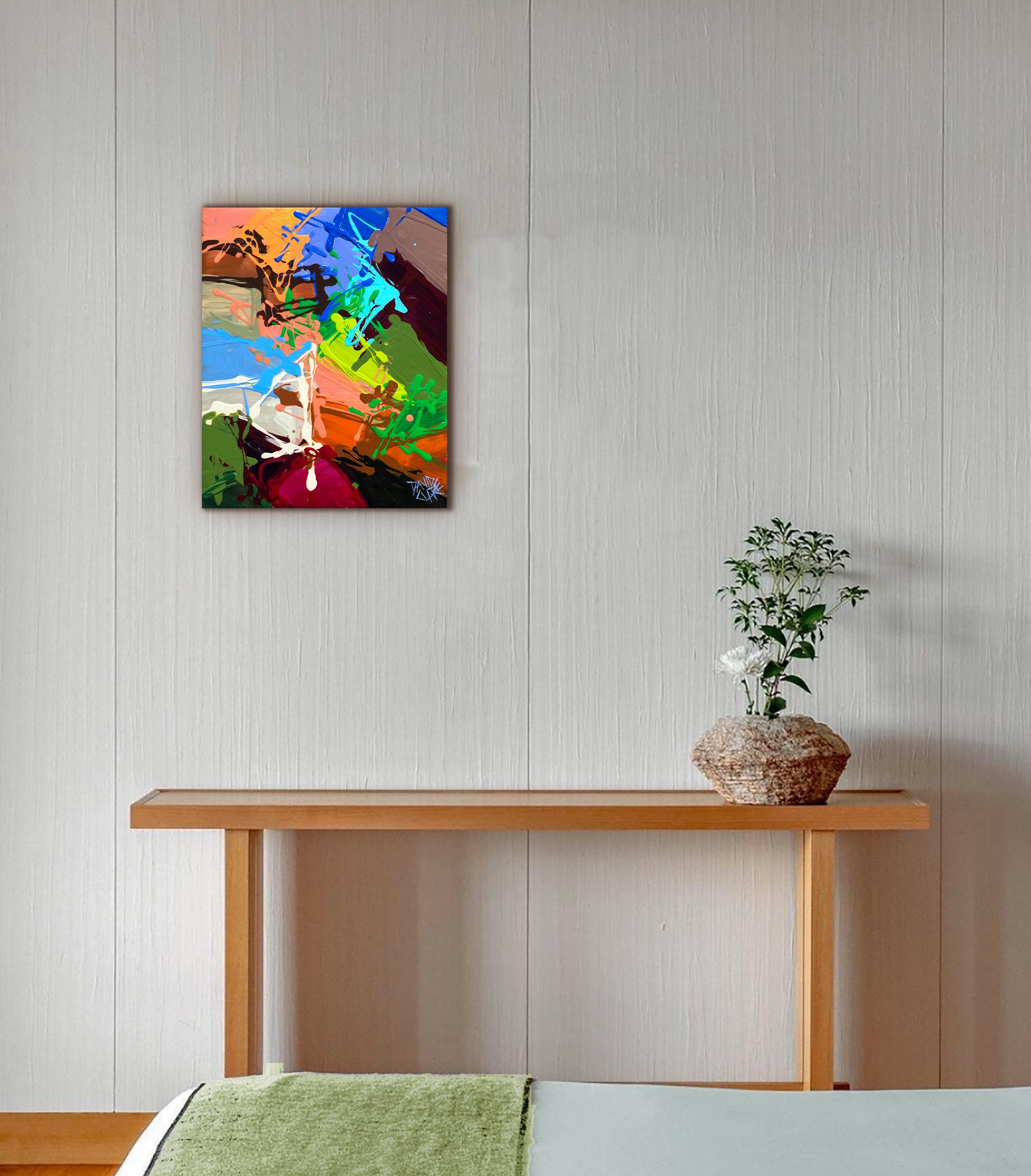 Small Abstract Painting In Acrylic