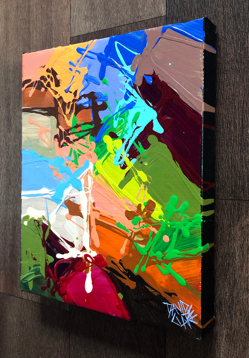 Small Abstract Painting In Acrylic