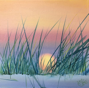 Sunset Through The Grass